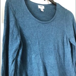 Old Navy teal sweater.